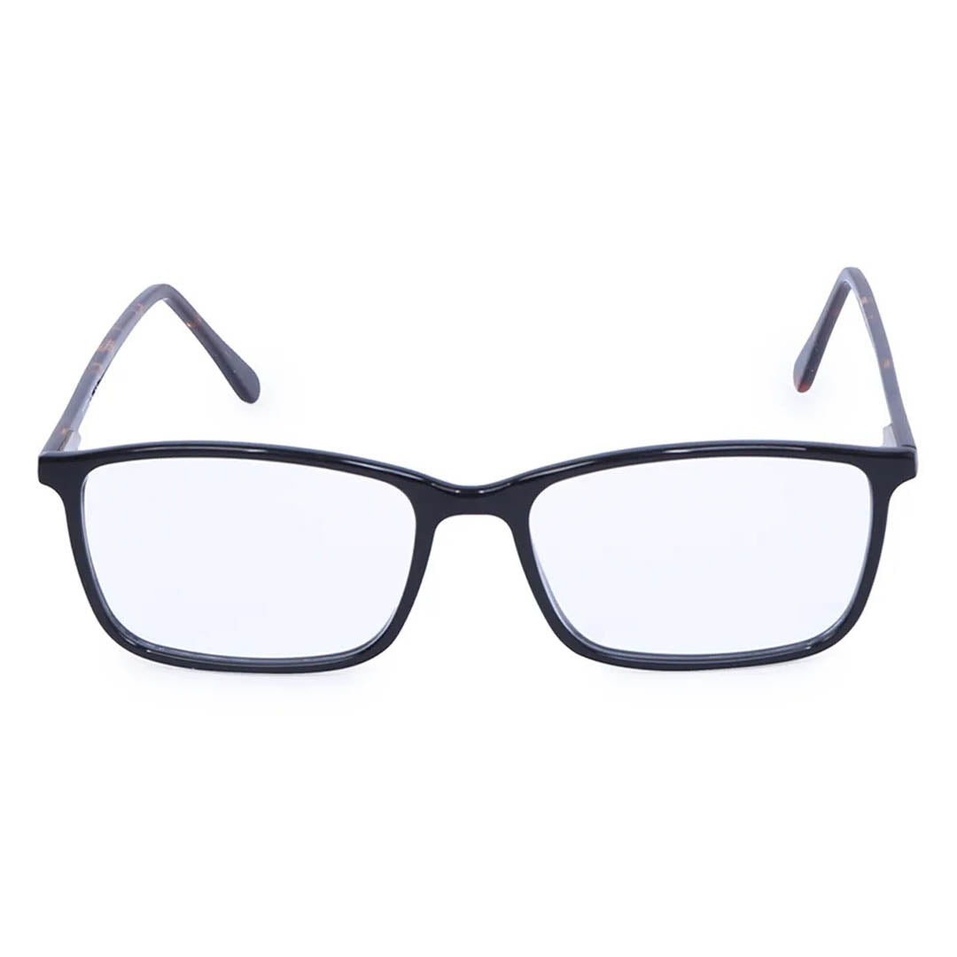 Titan Black Rectangle Rimmed Eyeglasses (EW1003UFP1|51) (Power Customization Available)
