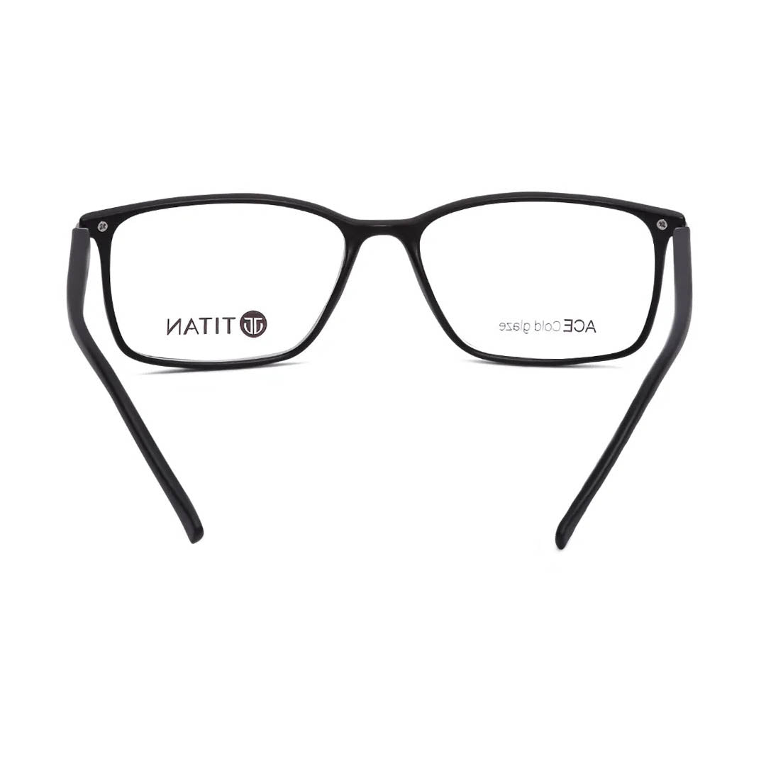 Titan Black Rectangle Eyeglasses (TA0028WFP1VCGV|52) (Power Customization Available)