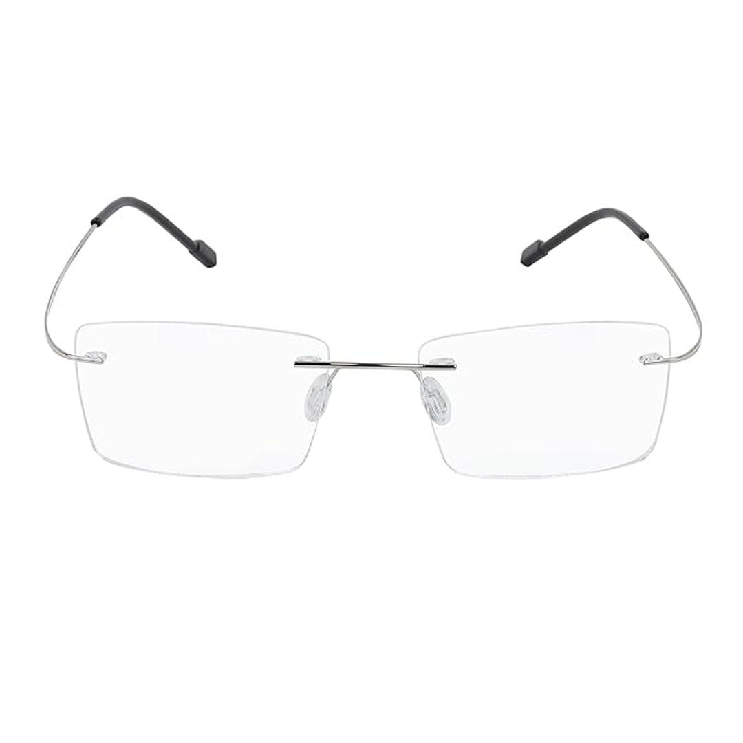 OneStopVision® Silver Rimless Eyeglasses Frame