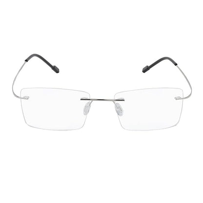 OneStopVision® Silver Rimless Eyeglasses Frame