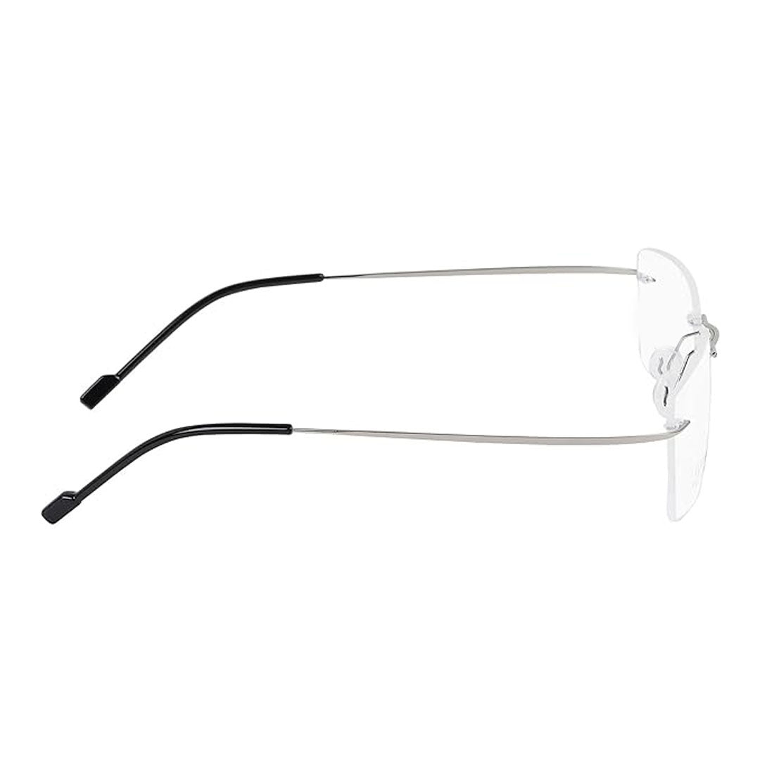 OneStopVision® Silver Rimless Eyeglasses Frame