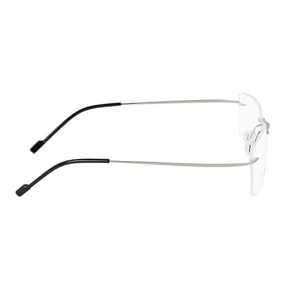 OneStopVision® Silver Rimless Eyeglasses Frame